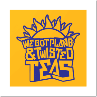 Plan Bs & Twisted Teas - Blue Outline Posters and Art